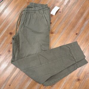 Joe’s Jeans Cargo Joggers Womens Medium NWT Green Utility Pocket Stretch Pants